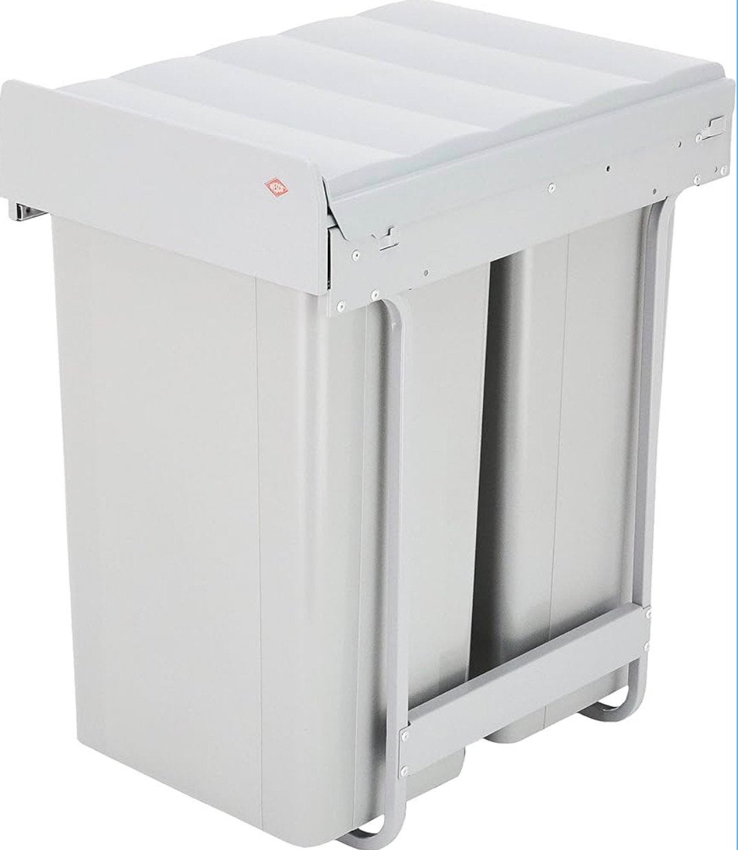 Wesco Bio-Double Inbouw-Afvalbak, Aluminiumgrijs 2x32L, Nieuw, 40 liter of meer, Ophalen of Verzenden, Metaal