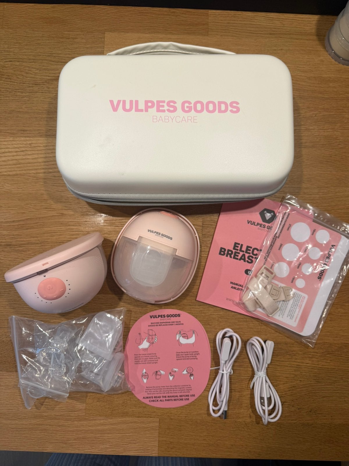 Complete set draadloze elektrische borstkolf Elite, Inclusief tas, Ophalen of Verzenden, Zo goed als nieuw, Vulpes Goods