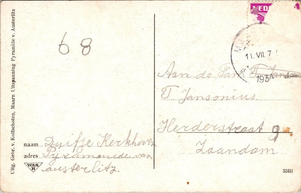 Austerlitz Natuur - 6 vintage ansichtkaarten, Verzenden, 1940 tot 1960, Gelopen, Utrecht