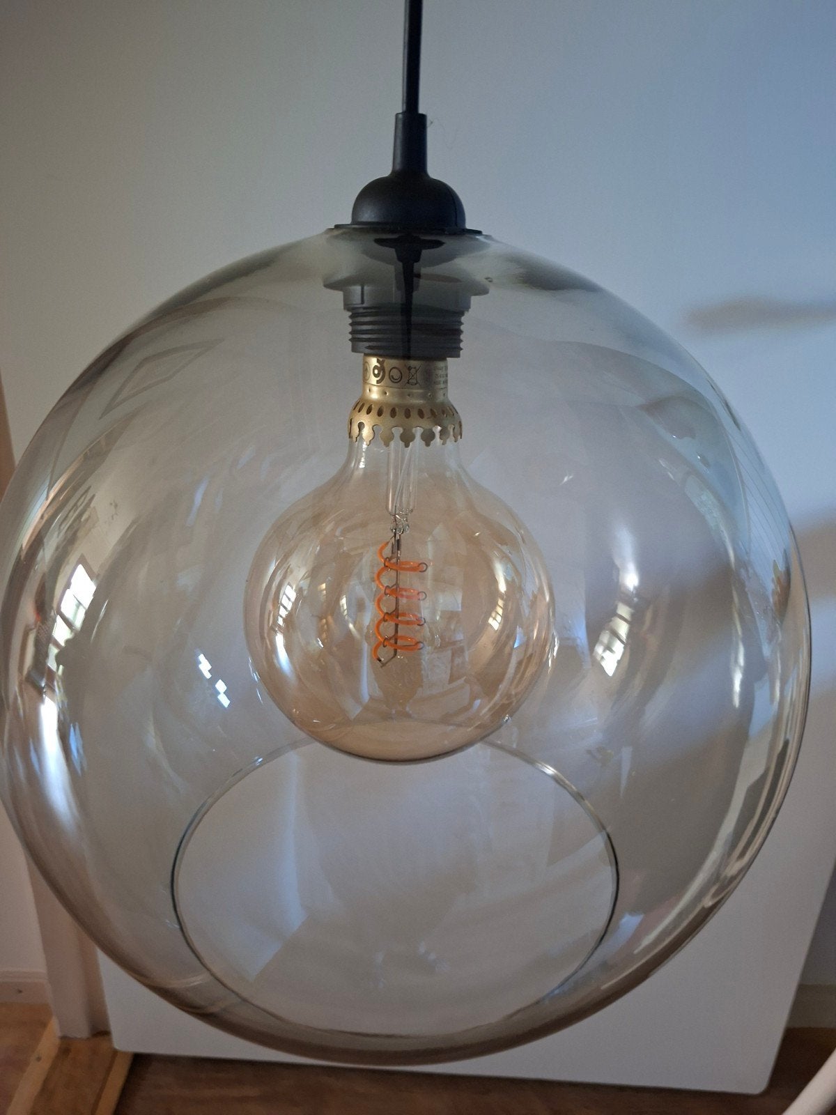 te koop glazen bollamp, Ophalen of Verzenden, Zo goed als nieuw
