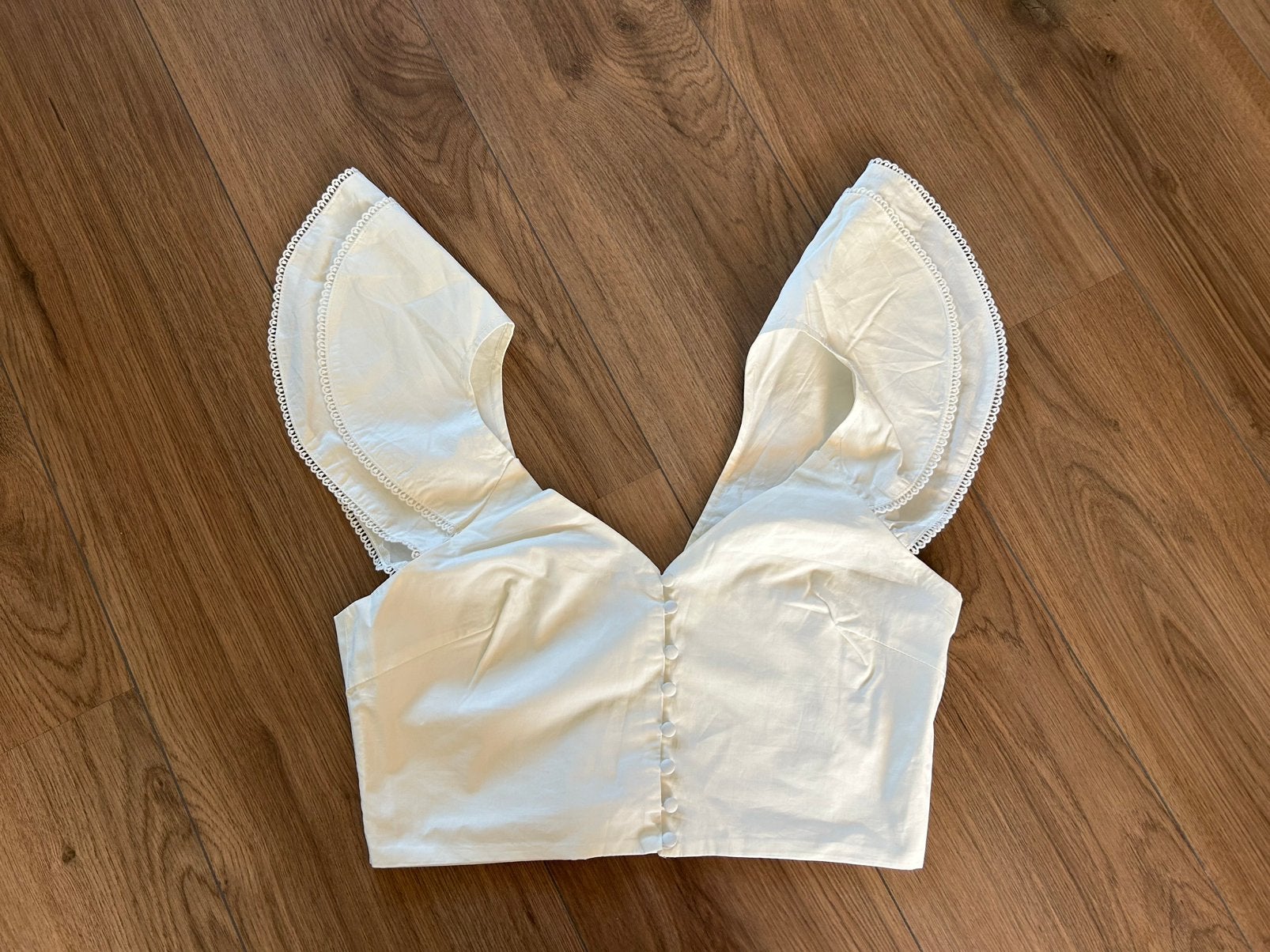 Loavies witte top maat S, Wit, Ophalen of Verzenden, Zo goed als nieuw, Maat 36 (S)