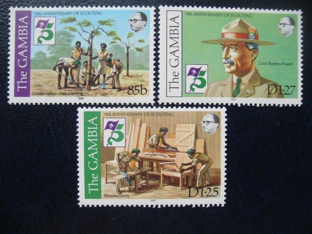 Postzegels Gambia 1982 scouting - cw. 12,00 postfris., Ophalen of Verzenden, Overige landen, Postfris