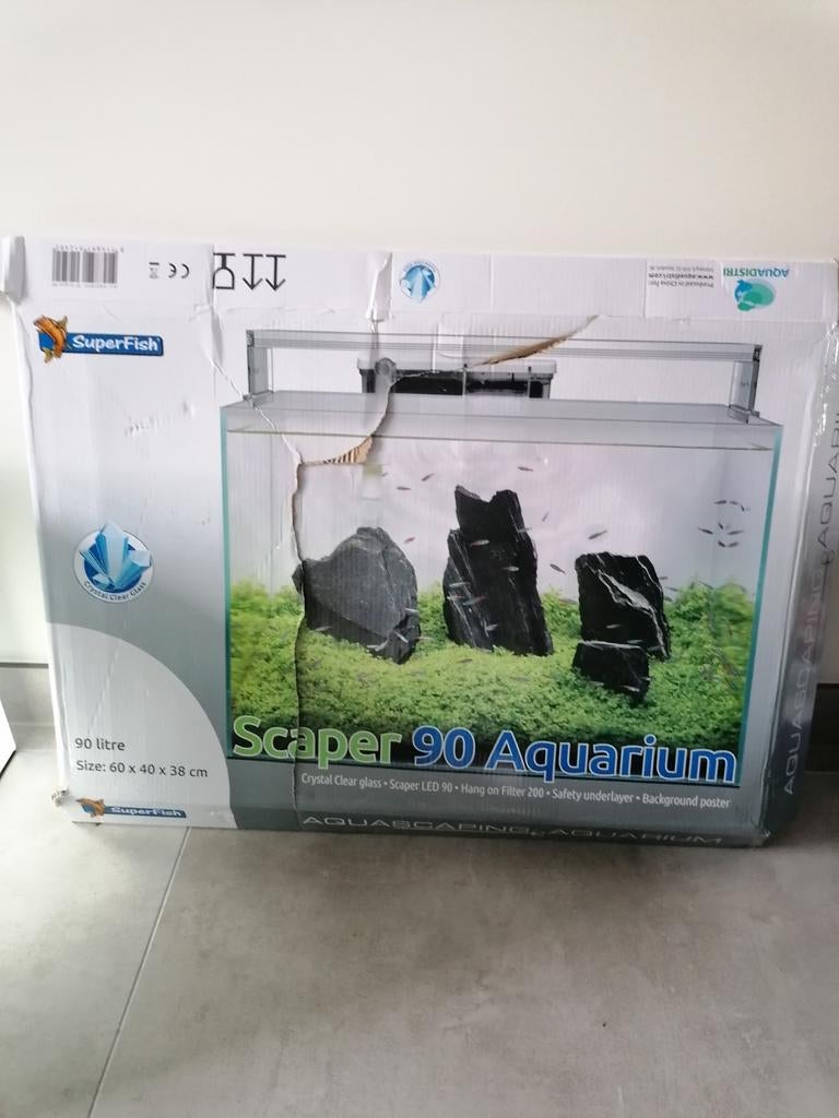Aquarium superfish scaper 90., Dieren en Toebehoren, Ophalen, Leeg aquarium