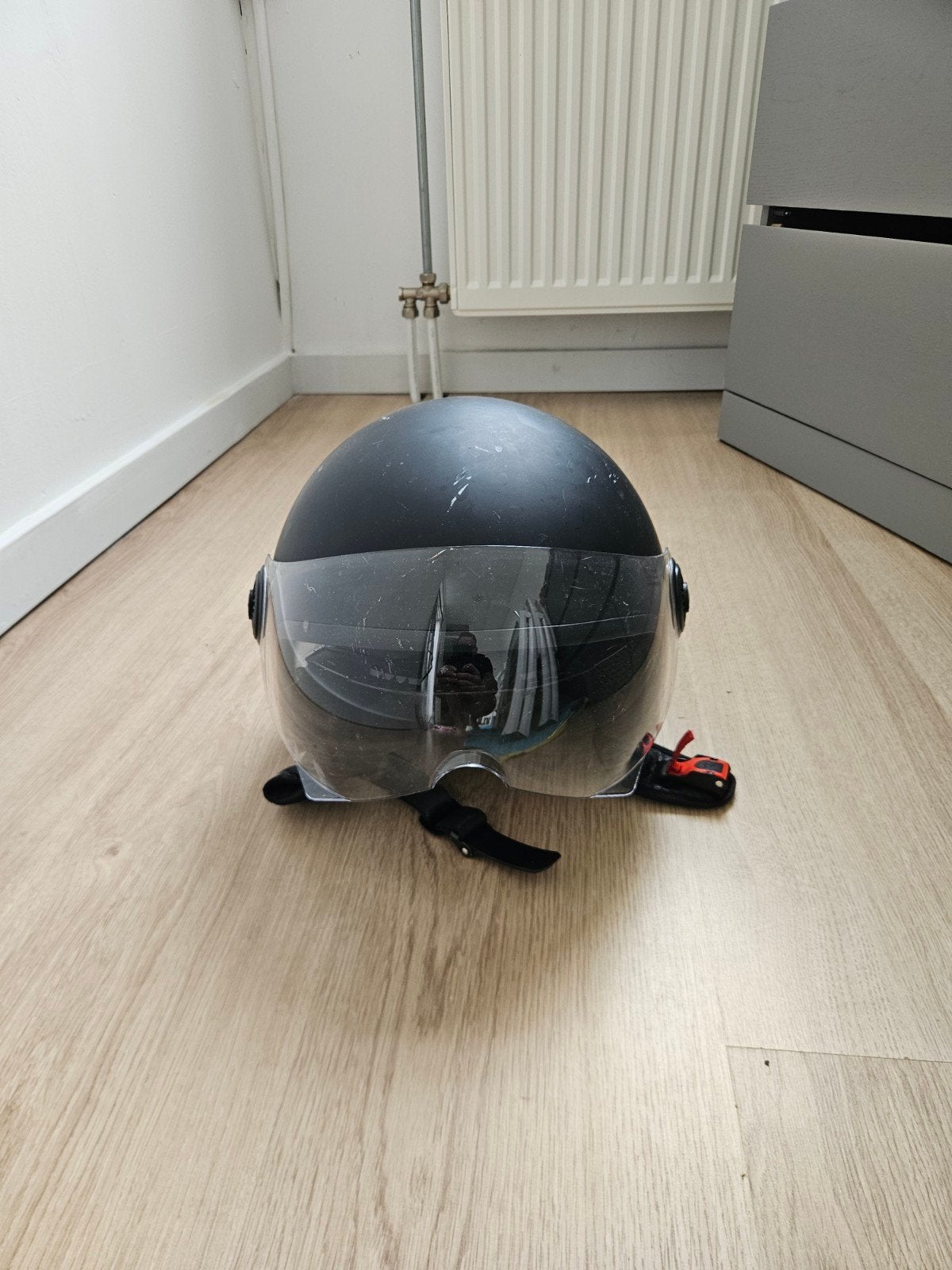 Vito Firenze Scooterhelm - Maat L - Mat Zwart, Fietsen en Brommers, Ophalen, Gebruikt, Large, Vito Firenze