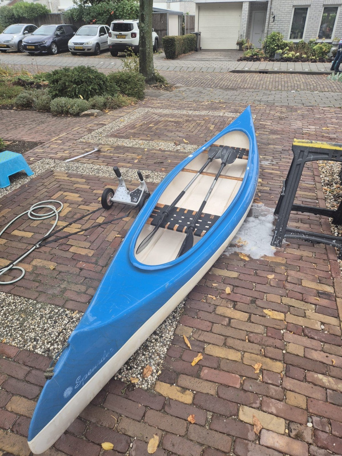 Kano met karretje en twee peddels - Gebruikte staat, Ophalen, Gebruikt, Met peddels, Twee personen