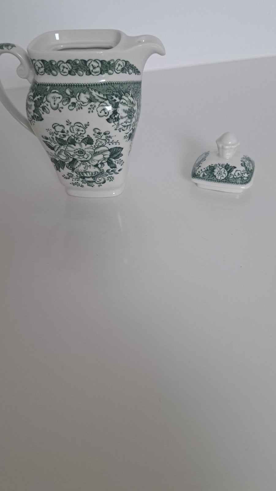 Villeroy & Boch Balmoral Thee/Melkkannetje Groen, Ophalen, Klassiek, Villeroy & Boch, Zo goed als nieuw