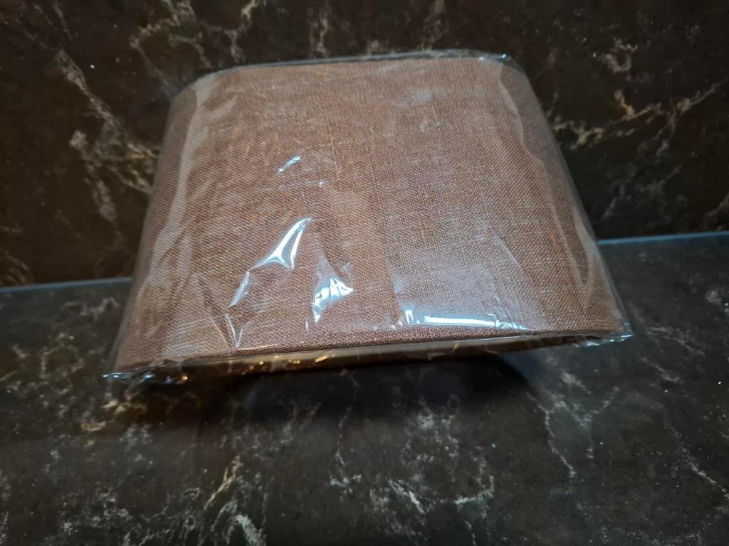 tk: nieuwe, donker taupekleurig, ovaal LAMPEKAPJE, Ophalen of Verzenden, Nieuw, Bruin, Ovaal