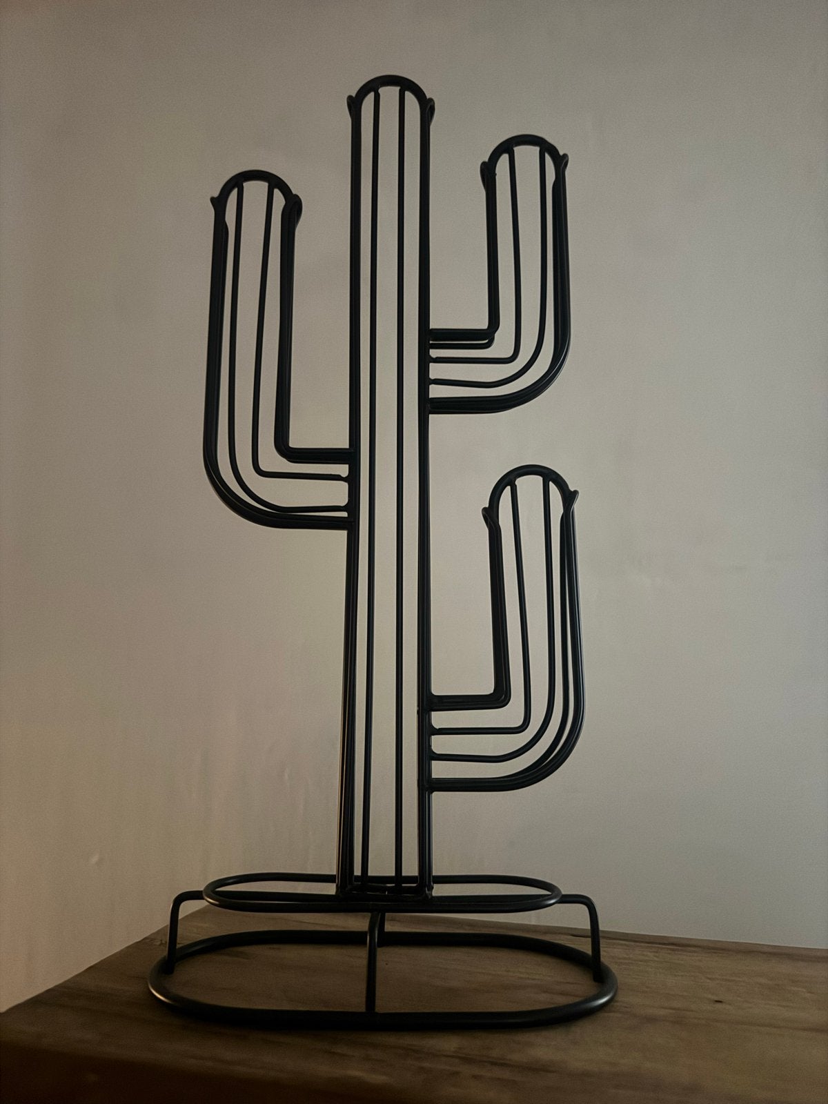Nespresso cup houder in cactus design - Zwart metaal, Ophalen, Overige typen, Zo goed als nieuw, Zwart
