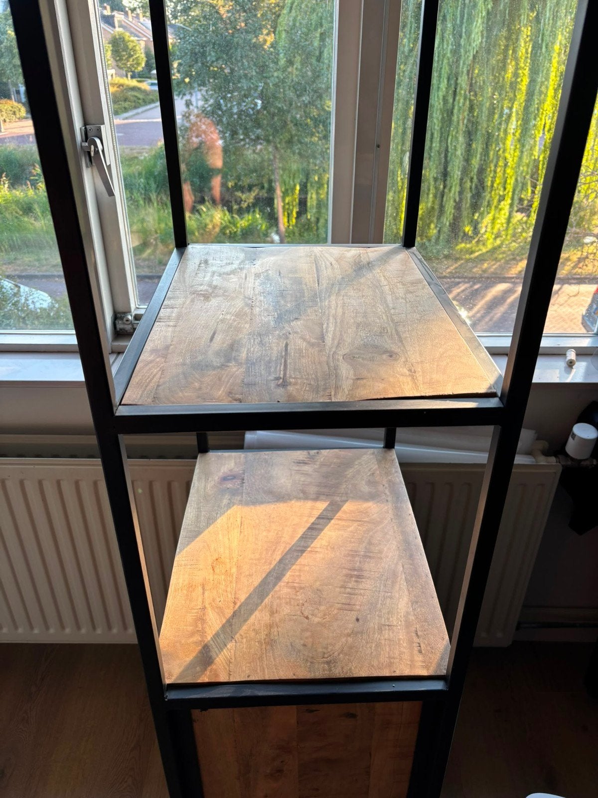 Vakkenkast Mangohout (Loods5), Ophalen, Met deur(en), Zo goed als nieuw, Minder dan 150 cm