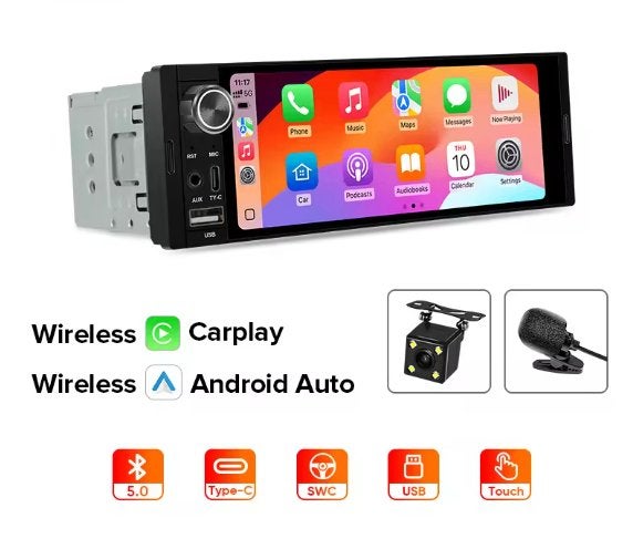 1 Din Carplay / Android Auto + Installation, Ophalen of Verzenden, Nieuw
