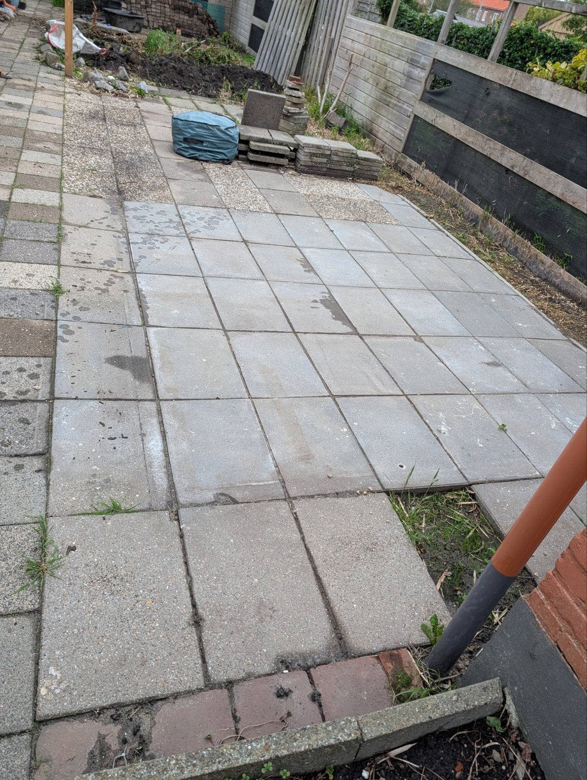 betontegels, Ophalen, Gebruikt, Beton, Terrastegels