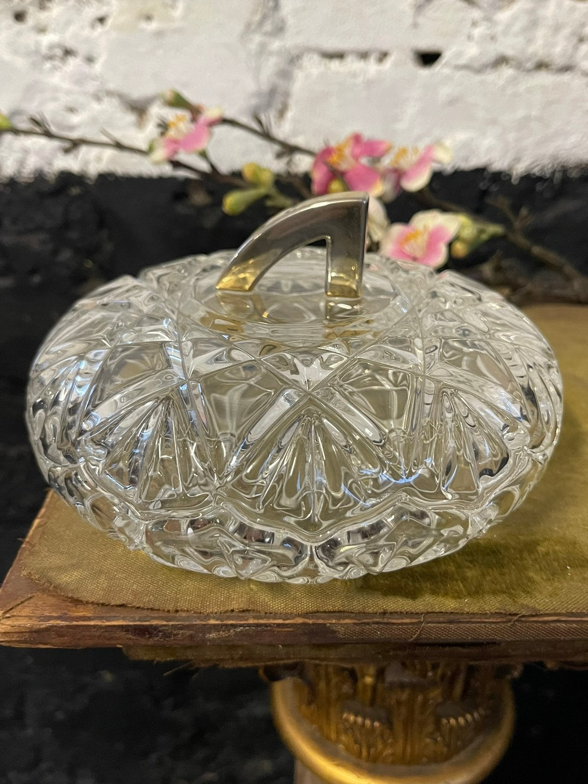 Vintage Walther Glas bonbonnière glazen schaal met deksel, Ophalen of Verzenden