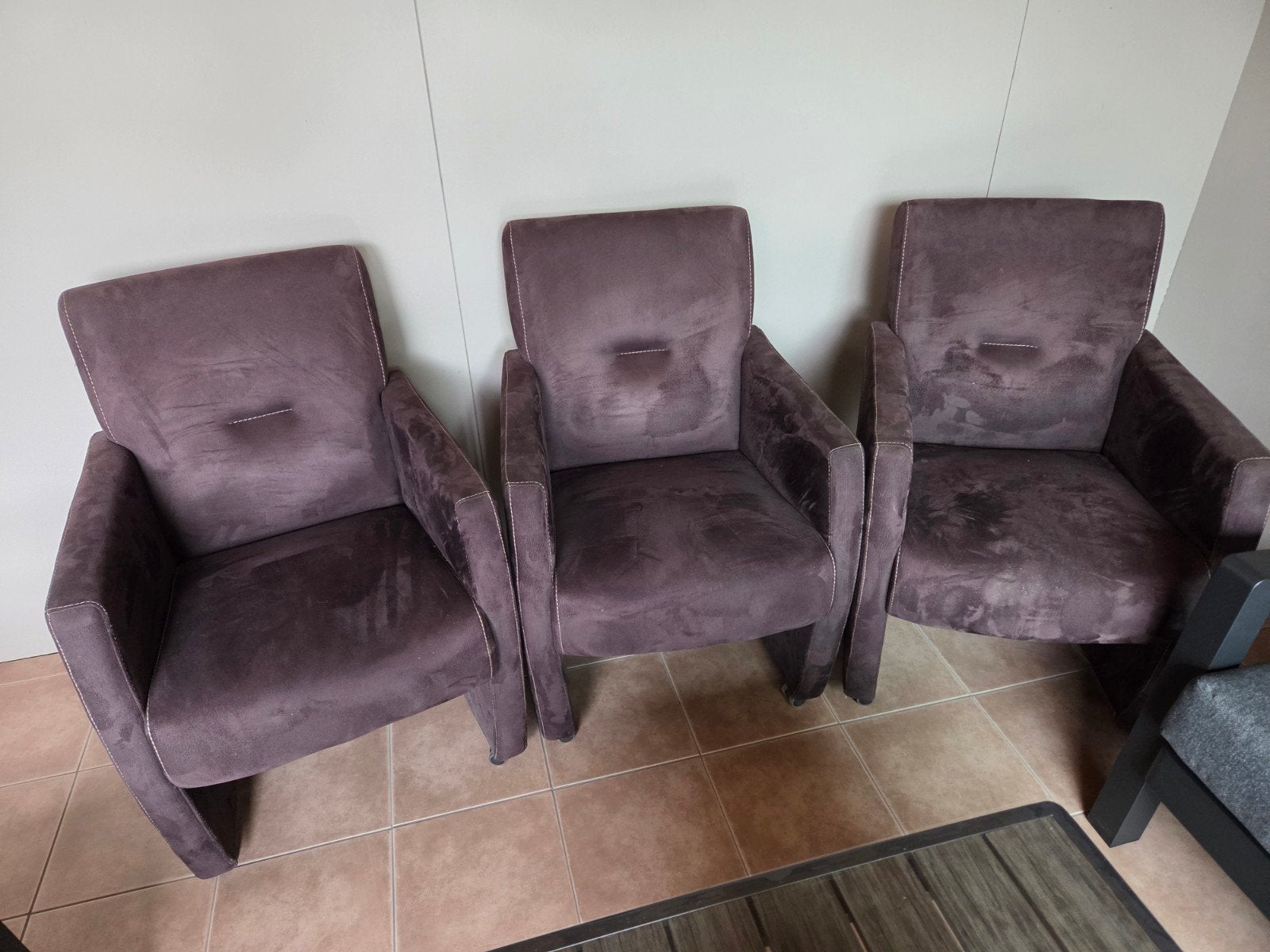 Te koop 3 st. Stoelen op wieltjes, Huis en Inrichting, Ophalen
