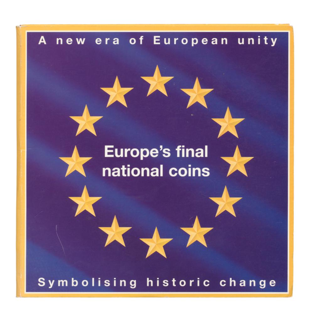 Europa’s laatste nationale munten diverse jaartallen in fold