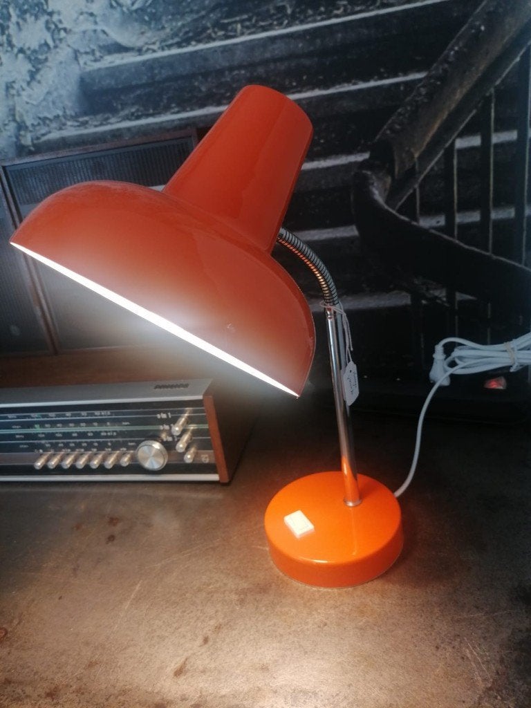 Vintage bureaulamp jaren 70, Huis en Inrichting, Lampen | Tafellampen, Ophalen of Verzenden, Zo goed als nieuw, Bureaulamp, Vintage