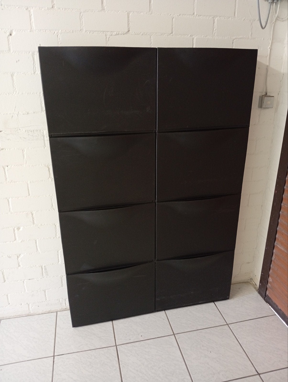 8x IKEA TRONES schoenenkasten - Zwart, Ophalen