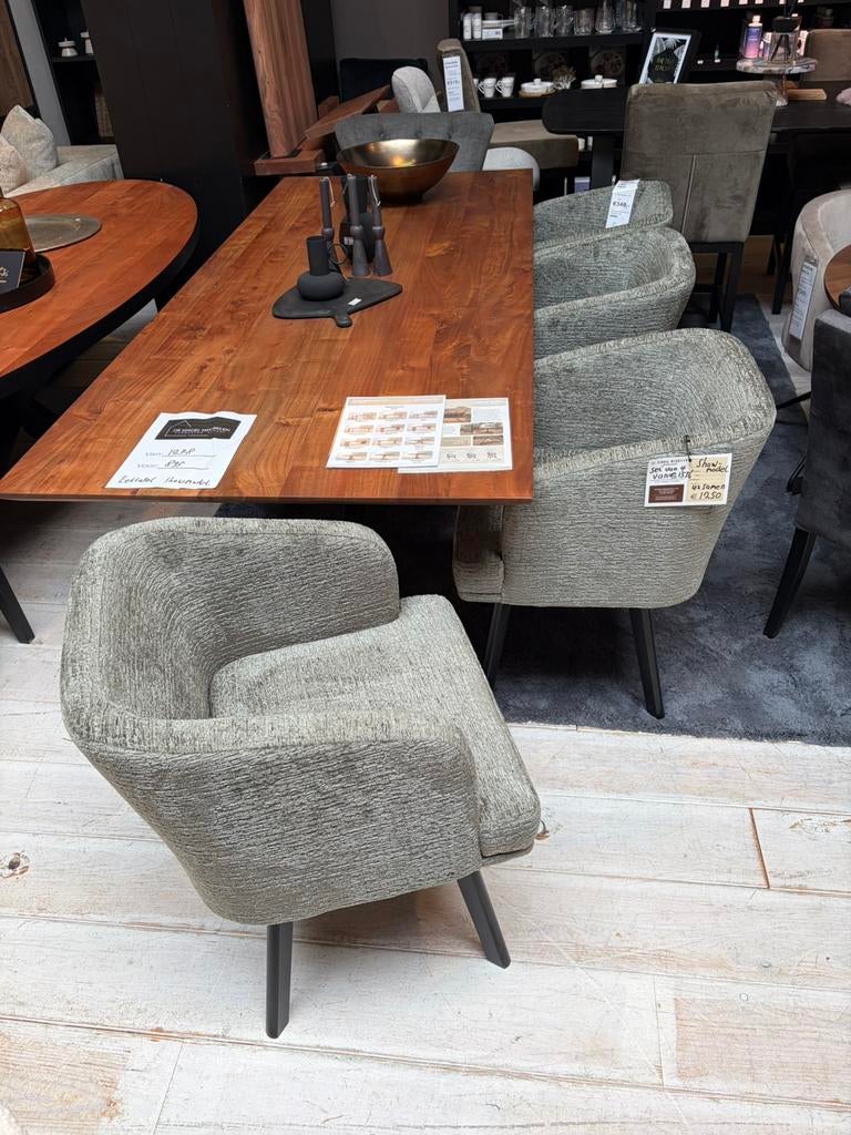 4 Schitterende UrbanSofa Maud Stoelen – Showmodel, Overige kleuren, Nieuw, Ophalen of Verzenden, Stof