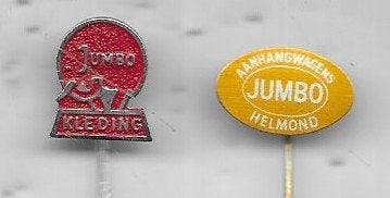 2 JUMBO SPELDEN VERSCHILLENDE, Verzamelen, Speldjes, Pins en Buttons, Ophalen of Verzenden, Gebruikt, Overige onderwerpen, Speldje of Pin