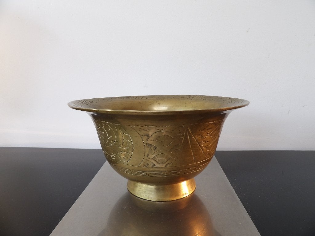 Chinese Art Deco Waskom messing, Ophalen of Verzenden, Koper