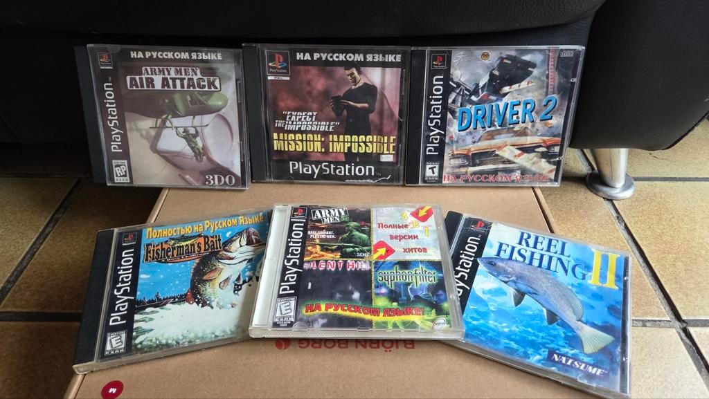 6x Ps1 Russian Russische Bootlegs, 1 speler, Verzenden, Gebruikt, Vanaf 3 jaar