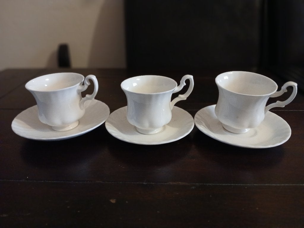 Royal Albert Riverie dames kop en schotels, 3st, Ophalen of Verzenden, Zo goed als nieuw, Porselein, Kop en/of schotel