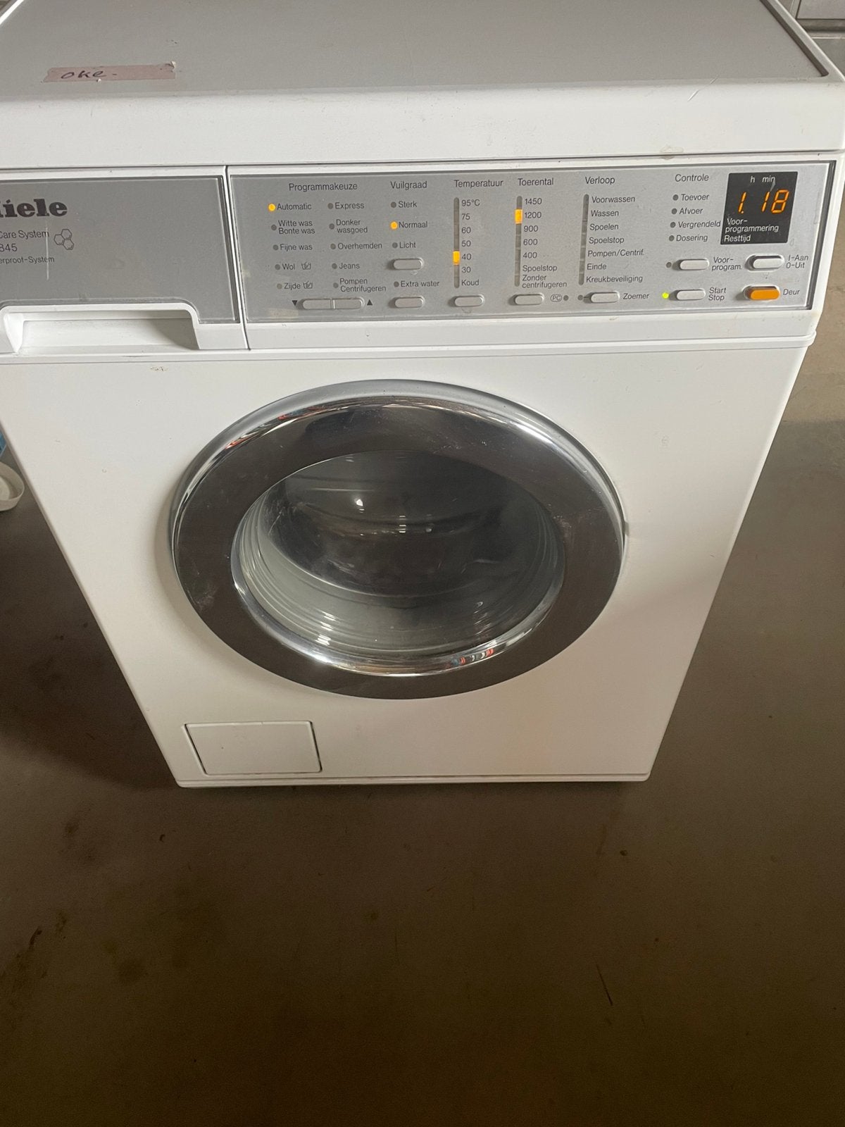 Miele wasmachine SoftCare  v5845, Witgoed en Apparatuur, Wasmachines, Ophalen, Zo goed als nieuw, 85 tot 90 cm, 1200 tot 1600 toeren