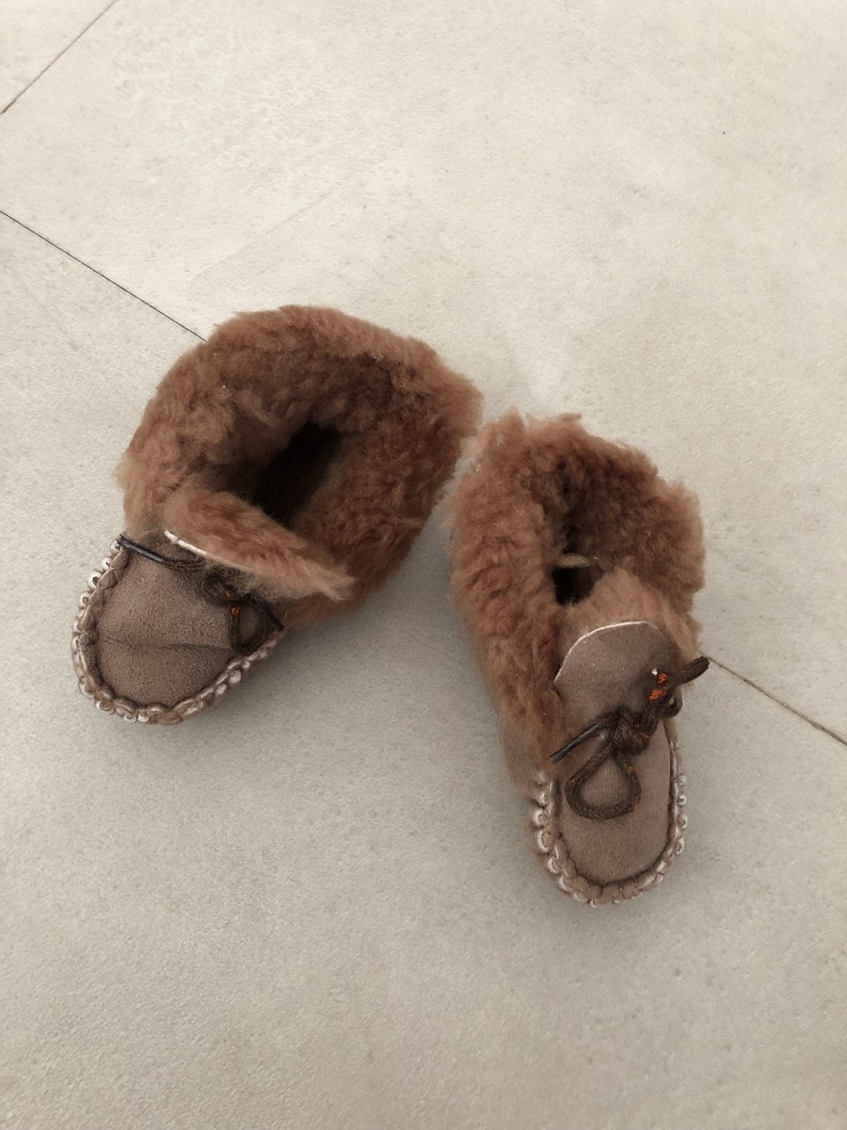 Shepherd babyslofjes schapenvacht maat 18/19, Ophalen of Verzenden, Gebruikt, Jongen of Meisje, Schoenen
