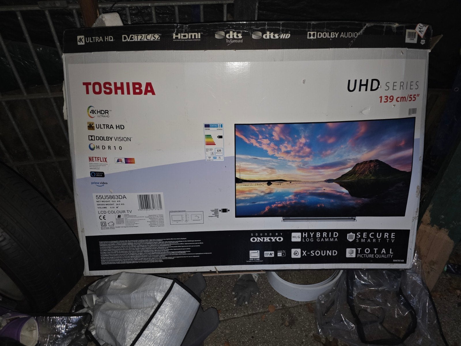 Toshiba 55U5863DA, Ophalen, 100 cm of meer, 50 Hz, Toshiba