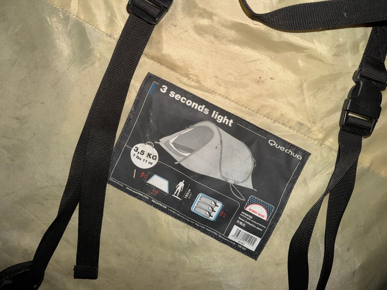 Quechua 3 Seconds Light 3-persoons tent, Ophalen, Gebruikt, Tot en met 2