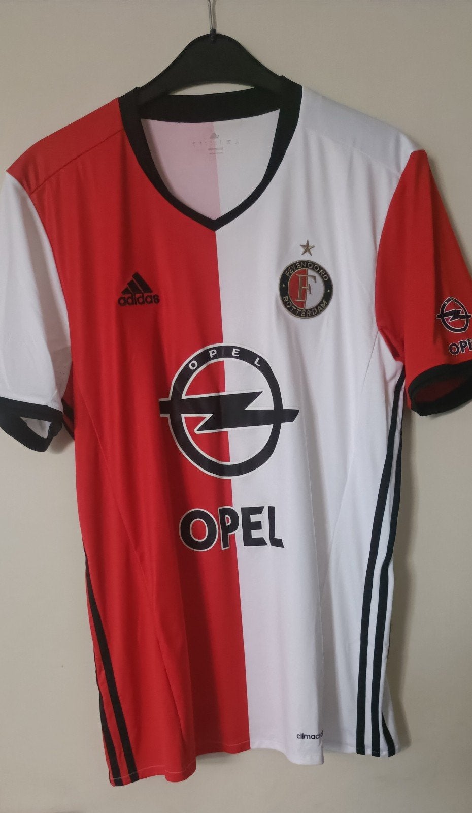 Feyenoord Thuisshirt 2016-2017 Adidas Opel - Maat L, Maat 52/54 (L), Ophalen of Verzenden, Zo goed als nieuw, Adidas