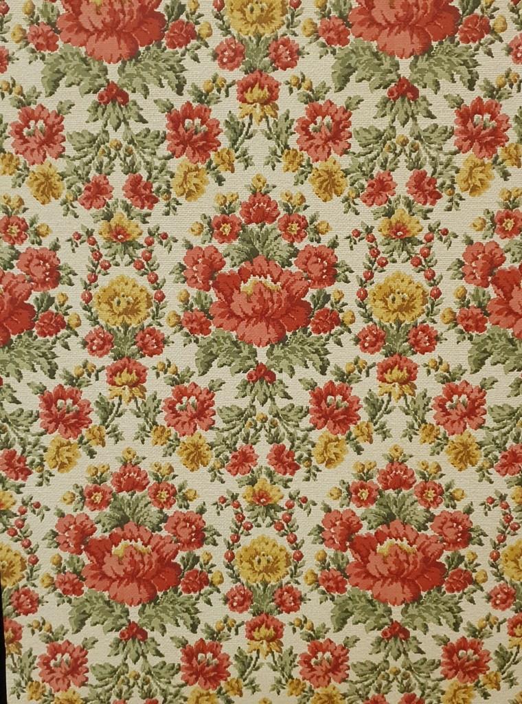 13709 Klassiek origineel vintage oma behang swiet, Verzenden, Bruin