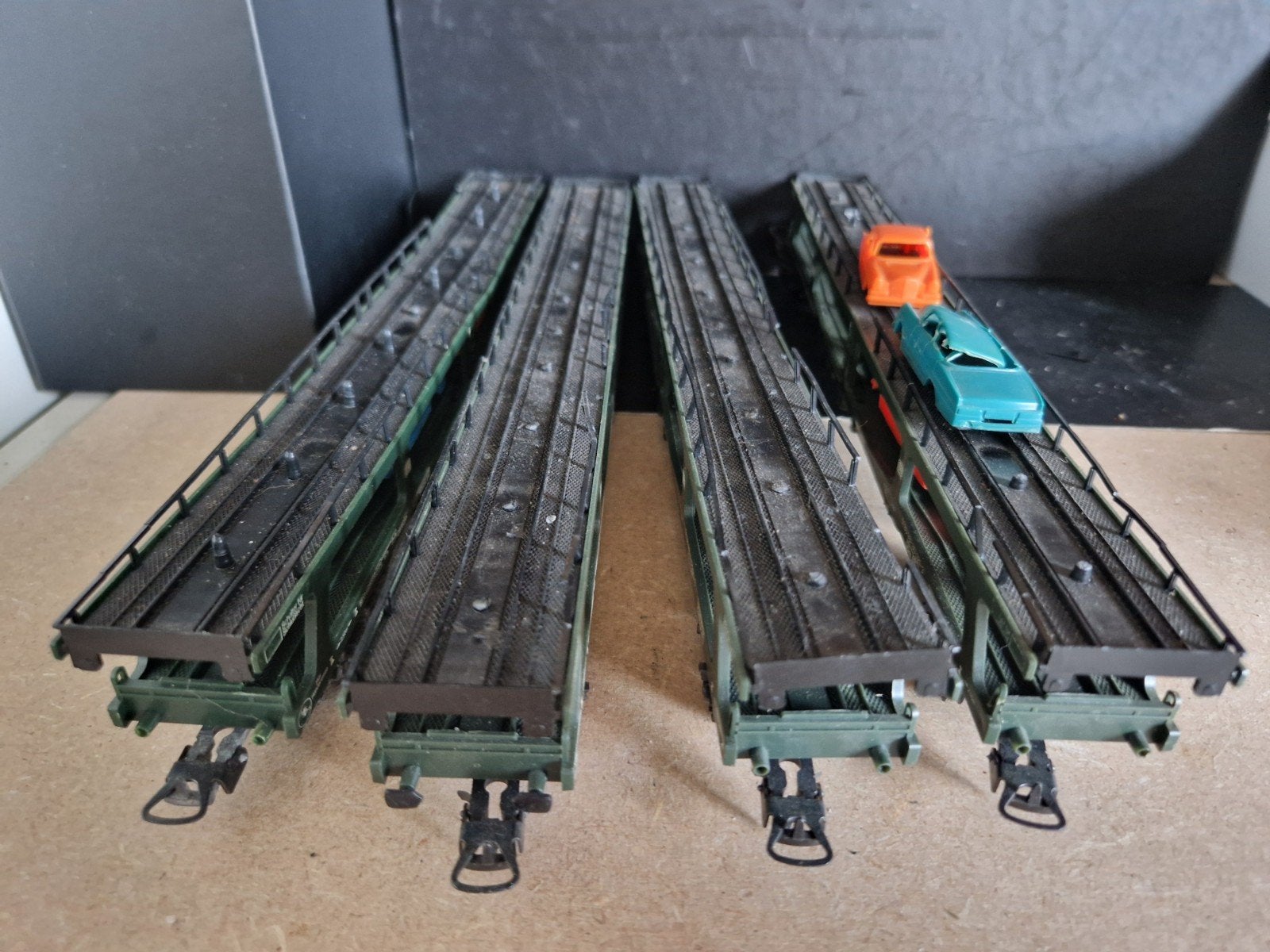 Lima 2e keus platte wagons met lading, Gebruikt, Gelijkstroom, Wagon, Ophalen of Verzenden