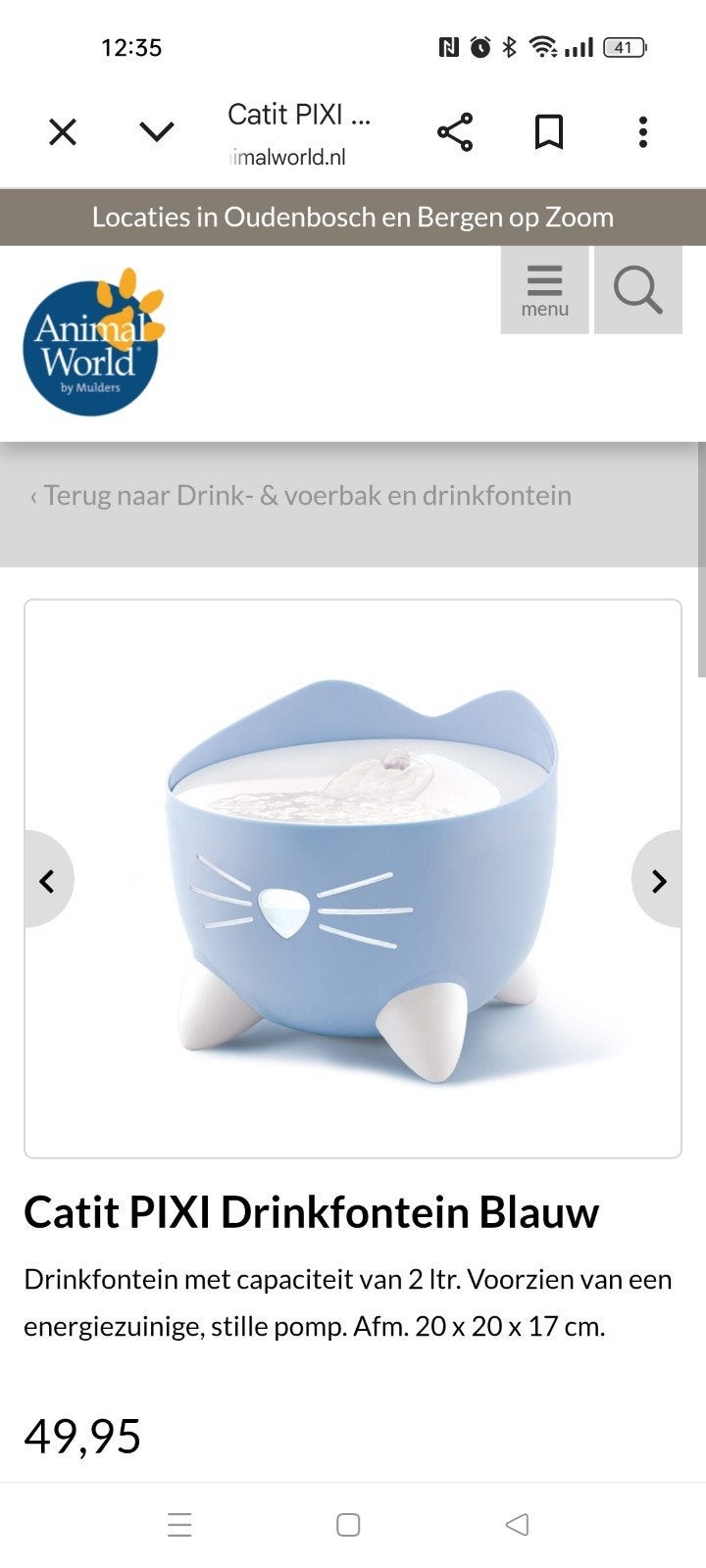 drinkfontein, Ophalen, Gebruikt