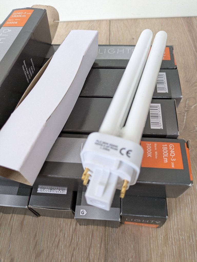 Tien lampen PL-C, G24Q-3 fitting, 26W, 3000K, Ophalen of Verzenden, Nieuw, G24, Led-lamp