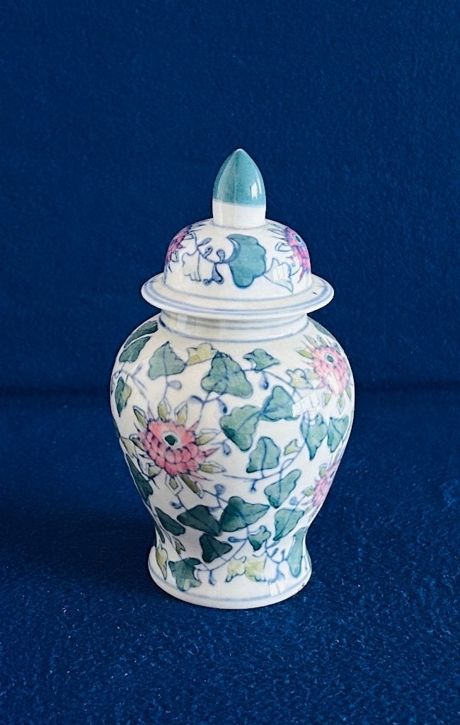 Vintage Japanse Satsuma-stijl Gemberpot • Floraal Decor 16h, Ophalen