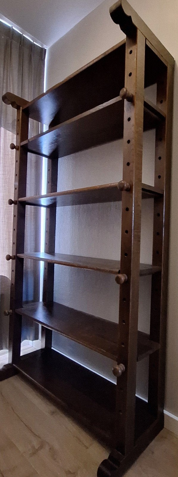 Robuuste Eikenhouten Boekenkast met Verstelbare Planken, Ophalen