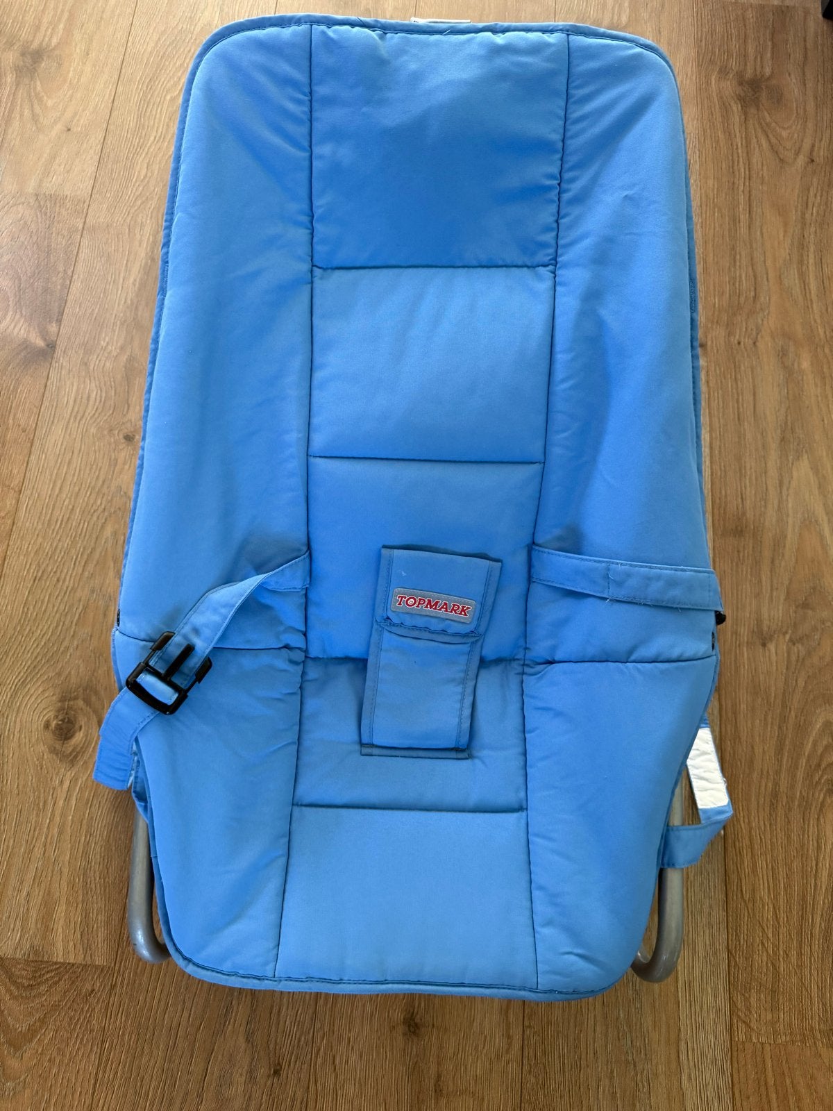 Topmark Wipstoel Blauw, Ophalen, Gebruikt, Wipstoel, Met gordel(s) of riempje(s)