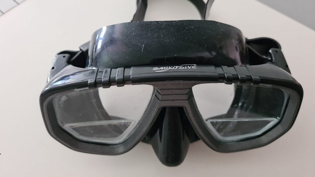 SAEKODIVE Duikbril met leesvenster +1.5 Siliconen IZGS, Ophalen of Verzenden, Zo goed als nieuw, Duikbril of Snorkel