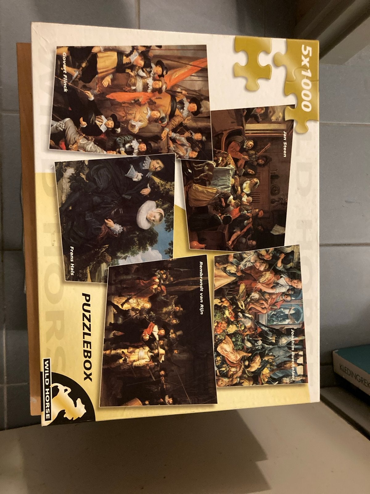 Wild Horse Puzzelbox 5x1000 stukjes Hollandse Meesters, Hobby en Vrije tijd, Ophalen of Verzenden, 500 t/m 1500 stukjes, Gebruikt