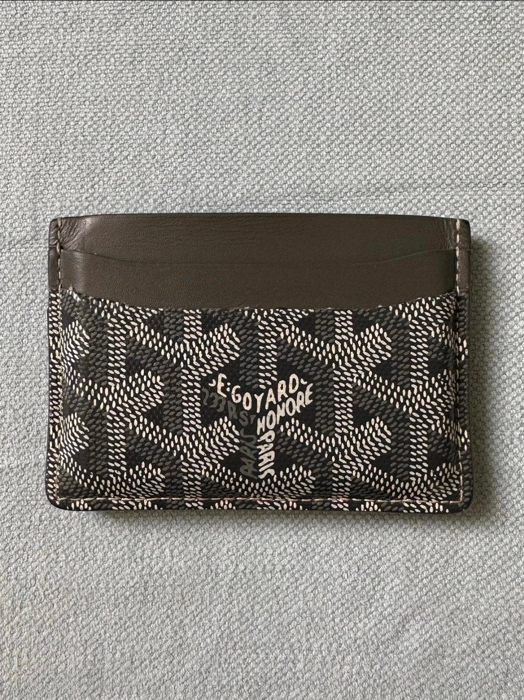 Goyard Saint Sulpice Kaarthouder Zwart/grijs, Sieraden, Tassen en Uiterlijk, Portemonnees, Ophalen of Verzenden, Zo goed als nieuw