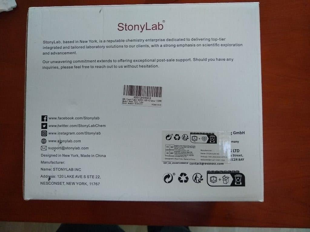 15 stonyLab reageerbuizen 30x200mm, Nieuw, Ophalen of Verzenden, Overige merken, Knutselmateriaal