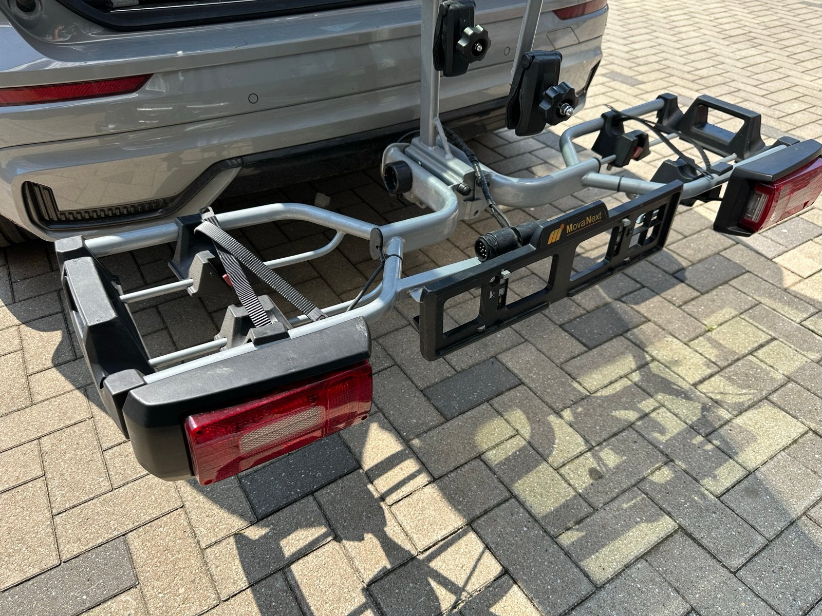 MovaNext opklapbare fietsendrager voor 2 fietsen, Ophalen, Gebruikt, 2 fietsen, Trekhaakdrager