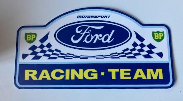 FORD RACING TEAM  rallyschild  reclamebord, Ophalen of Verzenden, Auto's