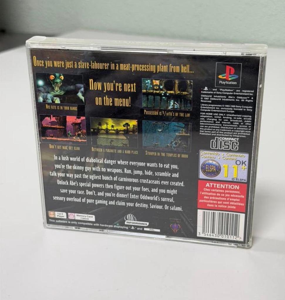 Sony Playstation 1 PS1 Oddworld Abe’s Oddysee PAL - Compleet, Spelcomputers en Games, Games | Sony PlayStation 1, Avontuur en Actie