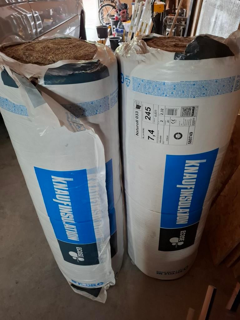 Knauf Naturoll 033 Glaswol Isolatie - 2 rollen, Ophalen of Verzenden