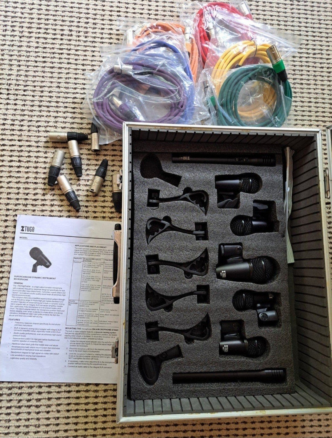 Nieuw drumstel microfoons set in aluminium koffer., Ophalen of Verzenden, Nieuw