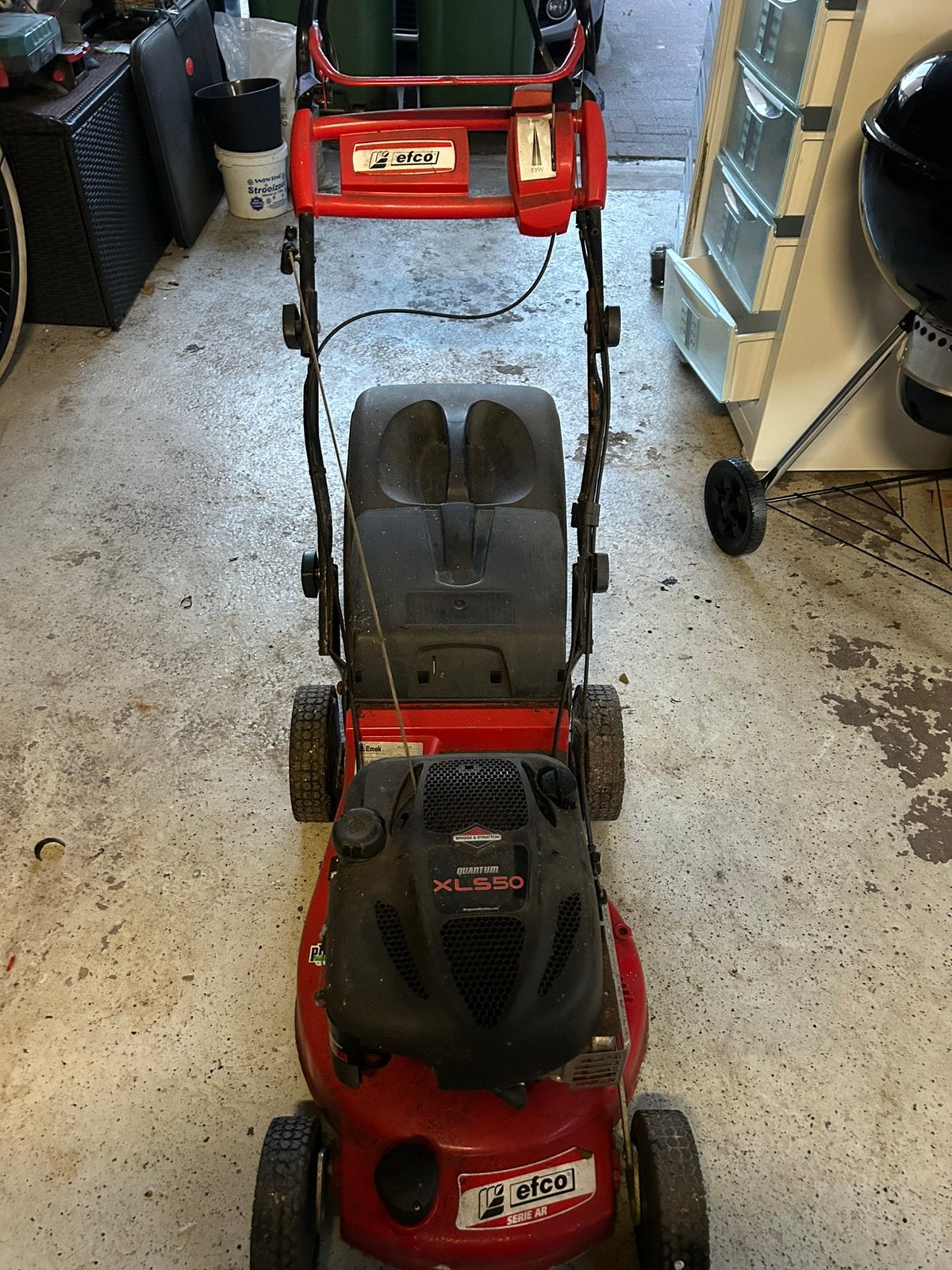Grasmaaier, Ophalen, Gebruikt, Benzine-grasmaaier