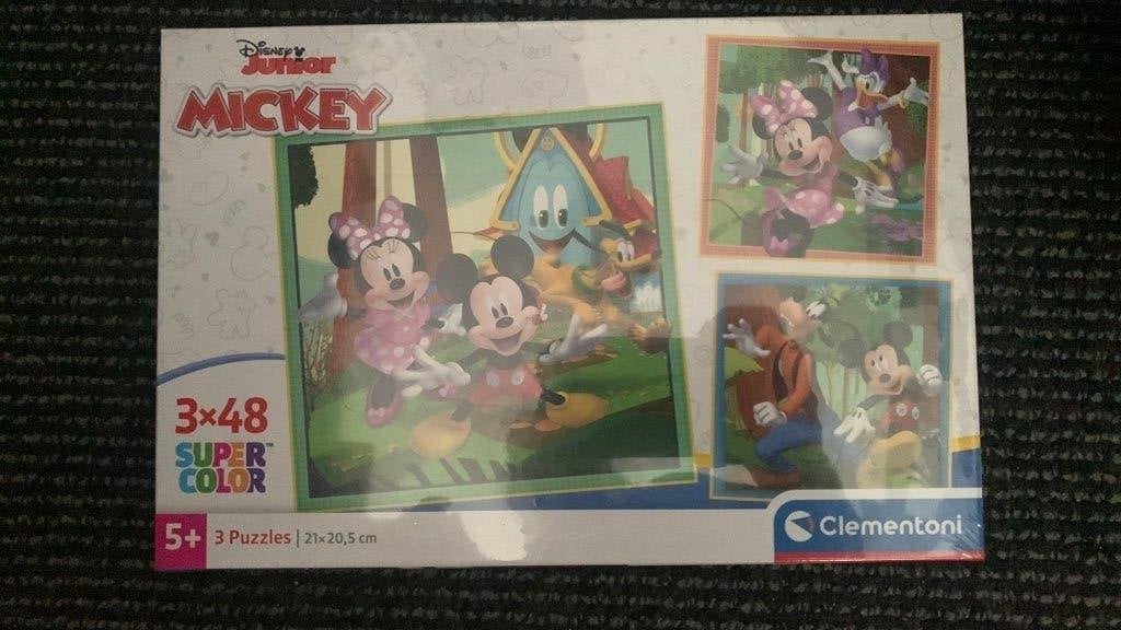 Puzzel 3x48 Mickey junior, Ophalen of Verzenden, Meer dan 50 stukjes, Nieuw