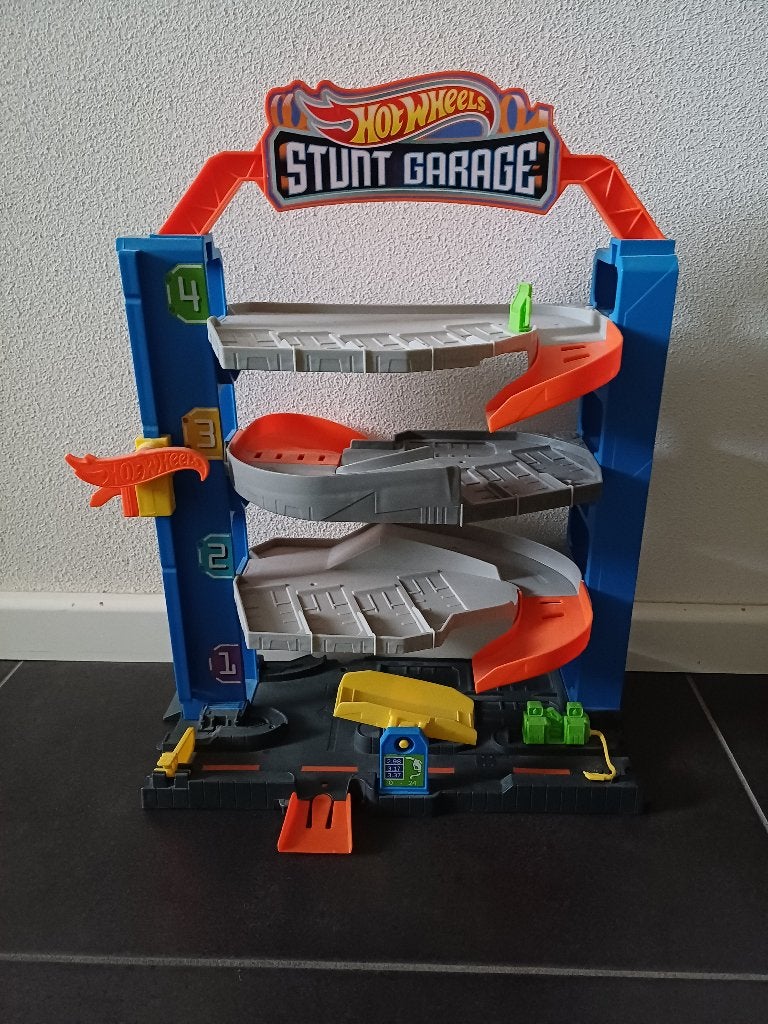 Hot Wheels City Stunt Garage, Ophalen of Verzenden, Zo goed als nieuw