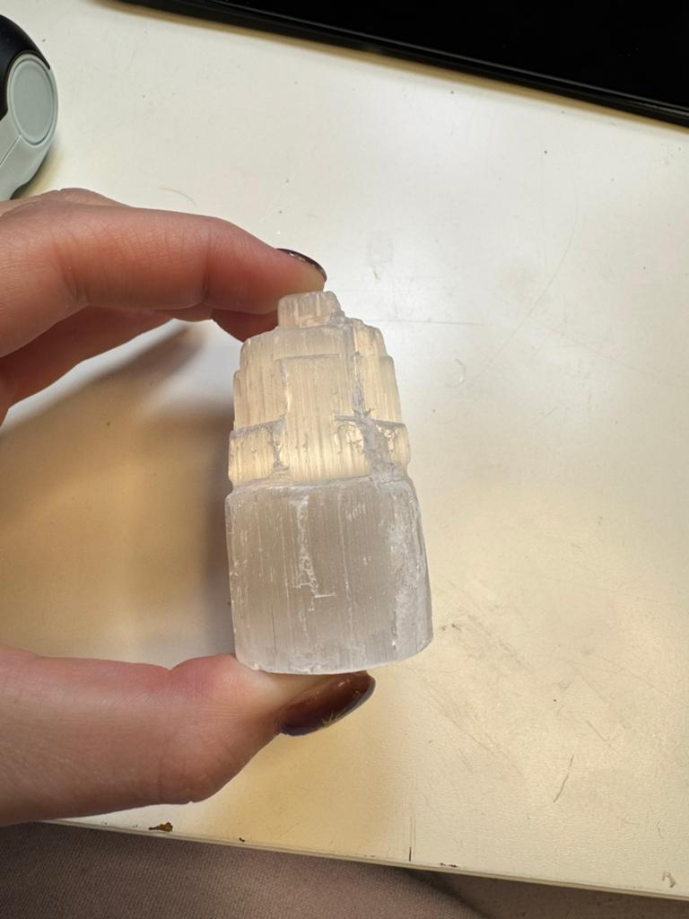 Seleniet Kristal Toren Mini, Sieraden, Tassen en Uiterlijk, Edelstenen, Verzenden, Zo goed als nieuw